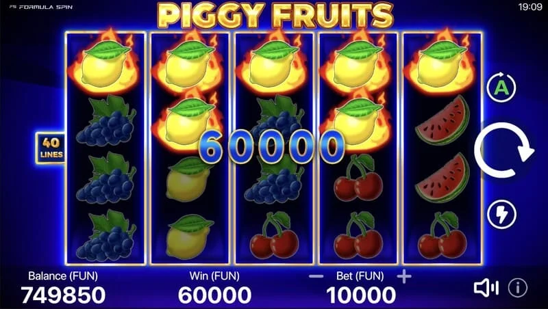 Piggy Fruits - grote uitbetaling van de Piggy Feature met willekeurige Wilds