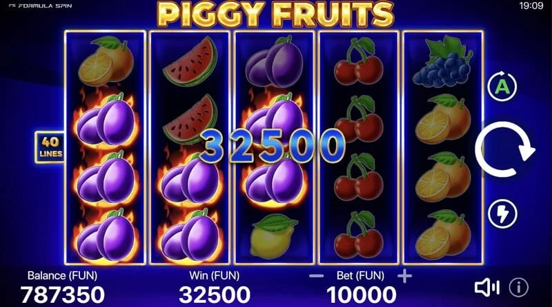 Piggy Fruits - combinatie van spaarvarkens en fruitsymbolen